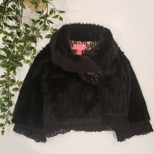 Betsey Johnson Faux Fur shrug